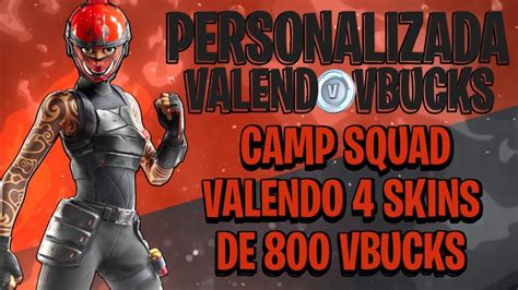 Fortnite Ao Vivo Camp Squad Valendo Skins De Vbucks Outfit