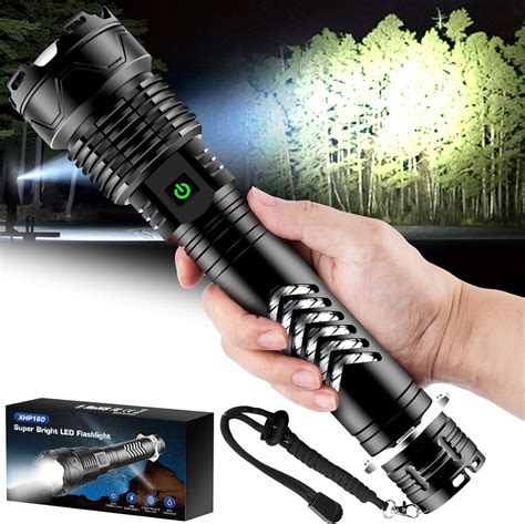 Rechargeable LED Flashlights 150000 High Lumens Super Bright Flashlight