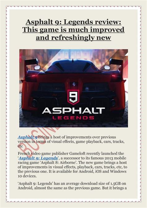 Asphalt 9 Legends Review This Game Is Much Improved And Refreshingly