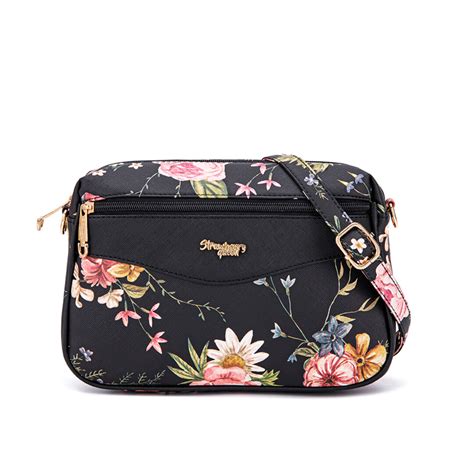 Coco Sling Bag Floral Bp Black Strawberry Queen