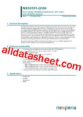 NXS0101 Q100 Datasheet PDF Nexperia B V All Rights Reserved