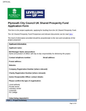 Levelling Up Fund Application Open Doc Template Pdffiller