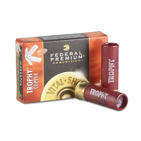 5 Rounds Of Federal Premium Vital Shok 20 Gauge 3 Shotgun Slug Ammo