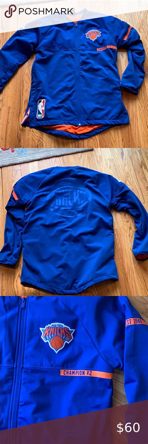 Adidas Knicks Warm Up Jacket Blue Adidas Adidas Jackets