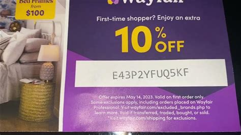 Wayfair 10 Off Coupon Discount Coupons Youtube