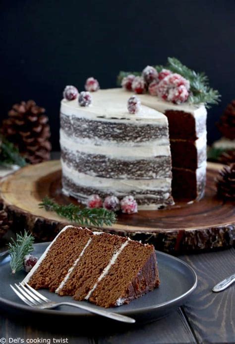 Vegan Caramel Gingerbread Naked Cake Del S Cooking Twist