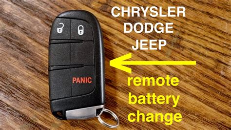 How To Dodge Chrysler Jeep Key Fob Remote Keyless Battery Change