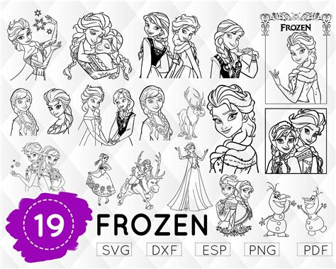 Anna Svg Frozen Elsa Svg Disney Diy Frozen Fever Svg Disney Couples Svg Olaf Svg Elsa Svg Disney