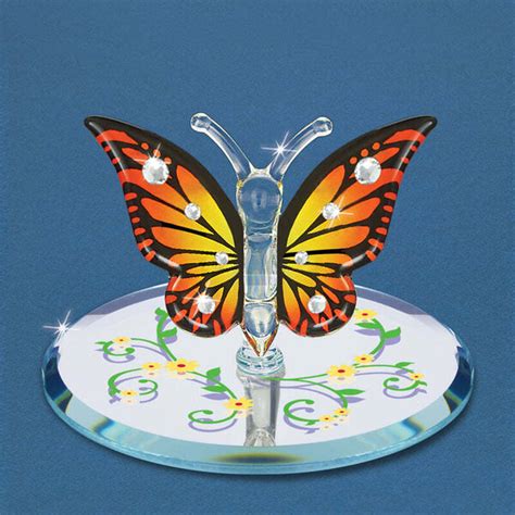 Glass Baron Monarch Butterfly With Crystals Military And First Responder Discounts Govx