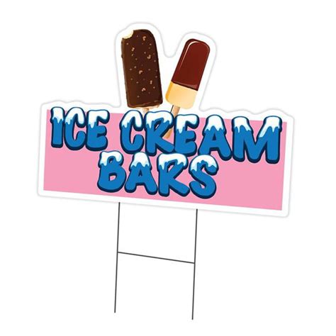 Signmission C Dc 1824 Ds Ice Cream Bars19 18 X 24 In Yard Sign And Stake