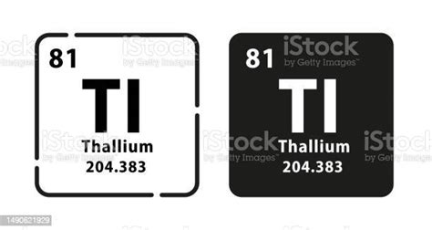 Thallium Periodic Element Icon The Chemical Element Of The Periodic