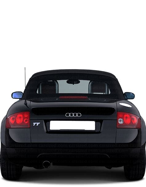 Audi TT 1998 2006 Dimensions Rear View