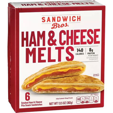 SANDWICH BROS. Ham & Cheese Melts Frozen Sandwiches - Shop Sandwiches ...