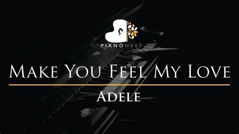 Adele Make You Feel My Love Piano Karaoke Instrumental Cover With