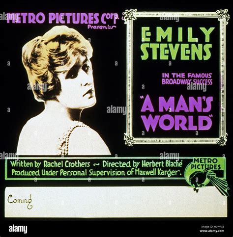 A Mans World Emily Stevens 1918 Stock Photo Alamy