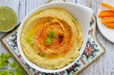 Hummus de garbanzos sin tahini receta casera sin pasta de sésamo