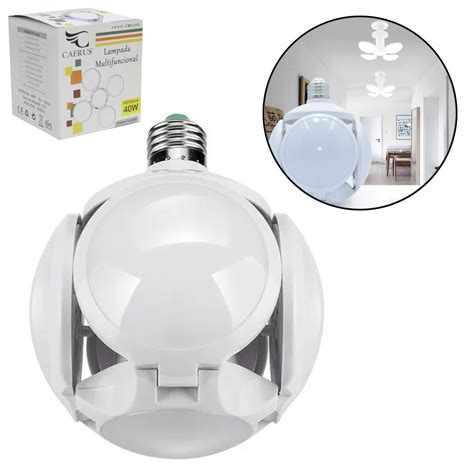 Lampada Multifuncional De Led Bola W K Branca Fria Bivolt