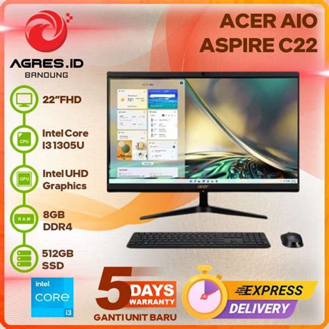 Jual Acer Aio Aspie C I U Gb Gb Fhd Di Seller Agres Id