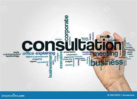 Consultation Word Cloud Concept On Grey Background Stock Image Image