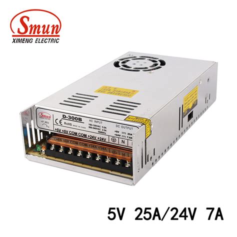 China 300W 5V 25A/24V 7A Dual Output Switching Mode Power Supply ...