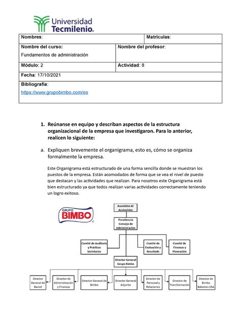 Actividad Administracion Nombres Matr Culas Nombre Del Curso