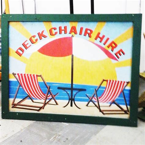 Deck Chair Hire Sign 136m W X 105m H Theme Prop Hire