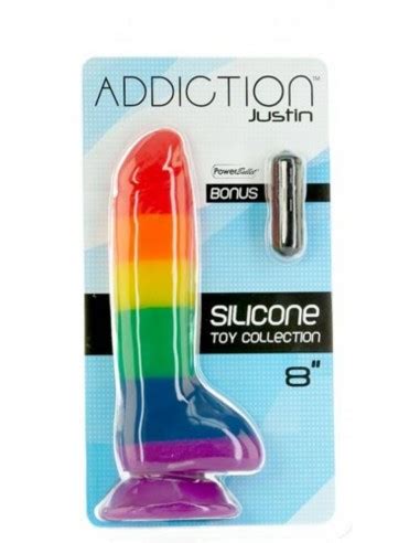 Naked Addiction Justin Rainbow Silicone Dildo 20 Cm