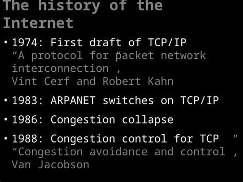 Pptx The History Of The Internet First Draft Of Tcp Ip A