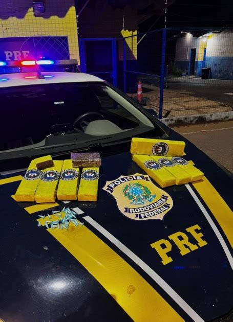 Passageiro de ônibus é preso maconha cocaína e crack na BR 365