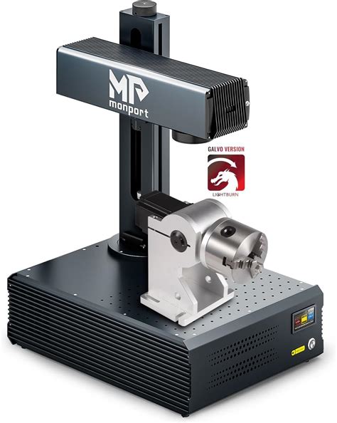 Monport 100W Fiber Laser EngraverRotary Axis With Lightburn MOPA Laser