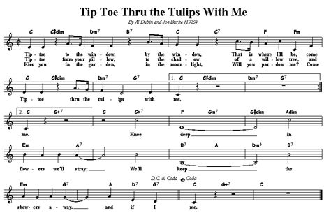 Tiptoe Through The Tulips Sheet Music Free Hot