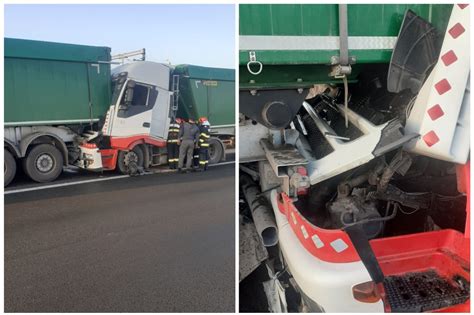 Trafic blocat pe Autostrada Soarelui în urma unui accident între două