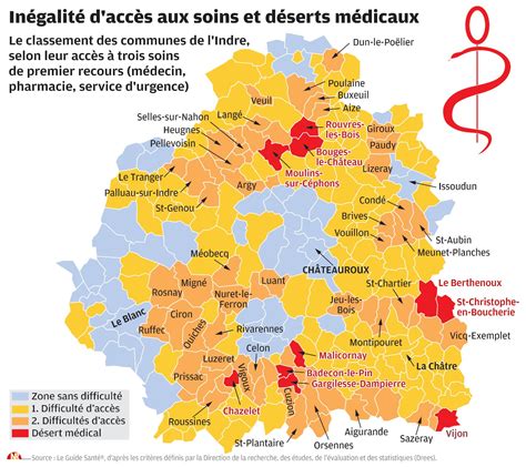 Indre La Carte De La D Sertification M Dicale