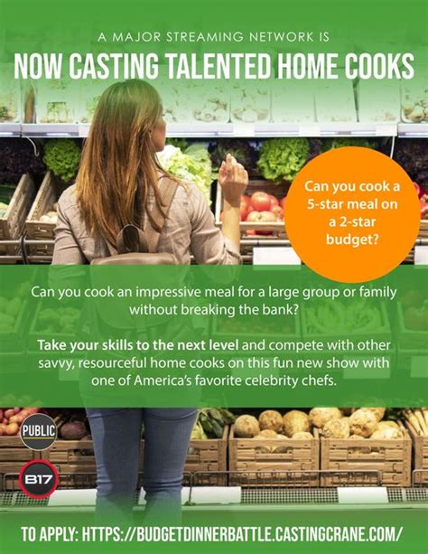 New Streaming Reality Cooking Competition Show Casting Home Cooks For A