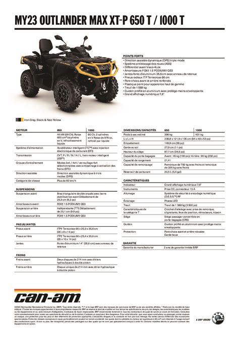 OUTLANDER MAX XT P 650 1000 T 2023 Jet7Group