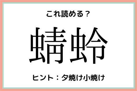 「蜻蛉」って何て読む？読めそうで読めない難読《虫偏》漢字 Lamire ラミレ