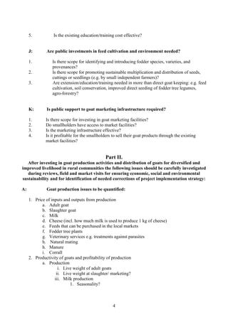 Goat Production Check List Guidelines For Preparation And