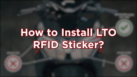 HOW TO INSTALL LTO RFID STICKER YouTube