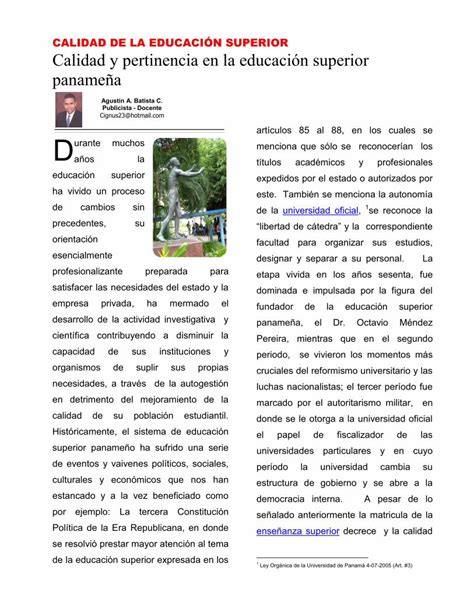 PDF CALIDAD DE LA EDUCACIÓN SUPERIOR Calidad y pertinencia PDF