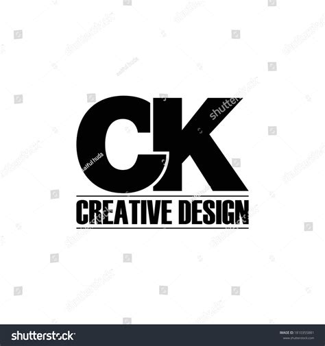 Letter Ck Simple Logo Design Vector Stock Vector Royalty Free