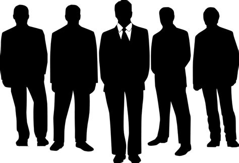 Public Domain Clip Art Image Illustration Of Male Silhouettes Id