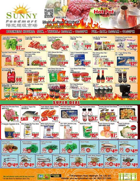 Sunny Foodmart Markham Flyer October 14 To 20