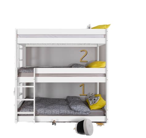 Triple Bunk Bed in White — Warehouse