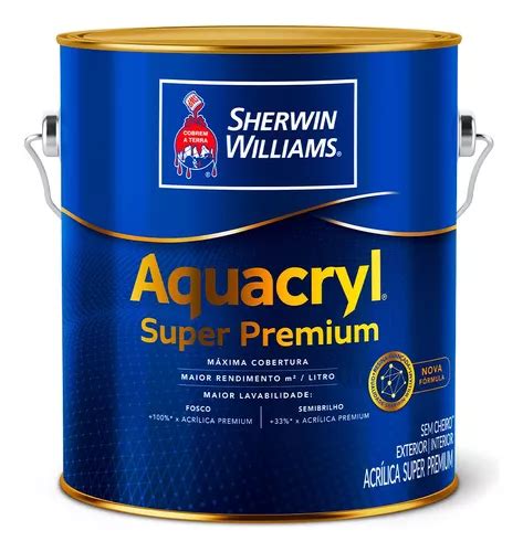 Tinta Acrílica Aquacryl Super Premium 3 6l Branco Semibrilho