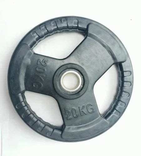 Black 20 Kg Rubber Coated Olympic Weight Plate At 120 Kg In Vadodara