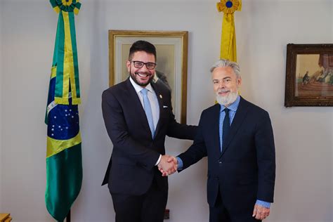 Governador Gladson Cameli se reúne embaixador do Brasil