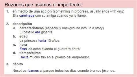 El Imperfecto El Imperfecto Irregular Diagram Quizlet