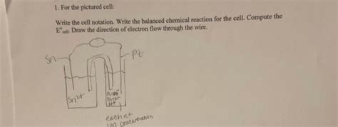 Solved 1. For the pictured cell: Write the cell notation. | Chegg.com