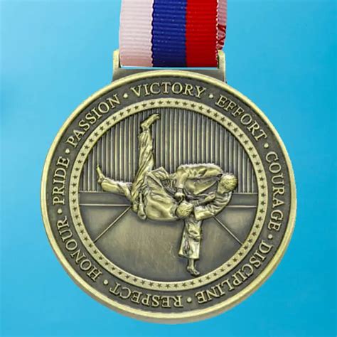 Factory OEM/ODM 3D Metal Zinc Alloy Judo/Jiu-Jitsu Medal Taekwondo Race ...