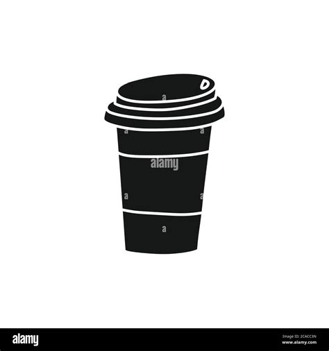 Take Away Coffee Cup Doodle Icon Vector Illustration Stock Vector